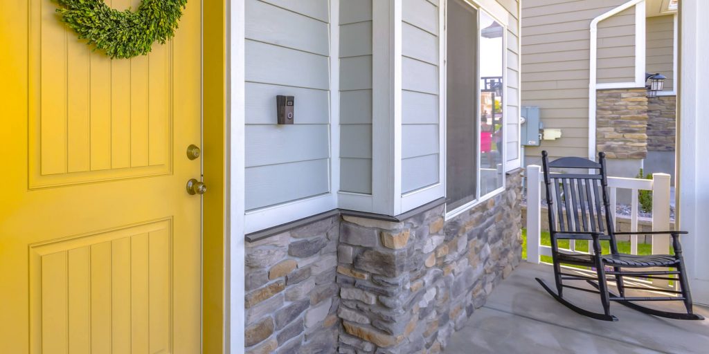 yellow front door paint